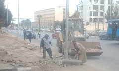 حملة لرفع المخلفات بشارع إمتداد رمسيس