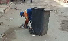 حملة نظافة للشوارع الداخلية بعزبة العرب