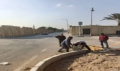 صيانة رصيف شارع أحمد إبن اينال