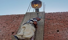 تركيب كشافات انارة بشارع السادات بعزبة زينب الوكيل