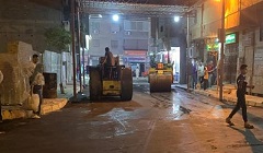أعمال رصف بشارعي عبد العزيز عبد المولى ومسلم 