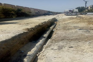 إدخال شبكة صرف صحي جديده بالحي