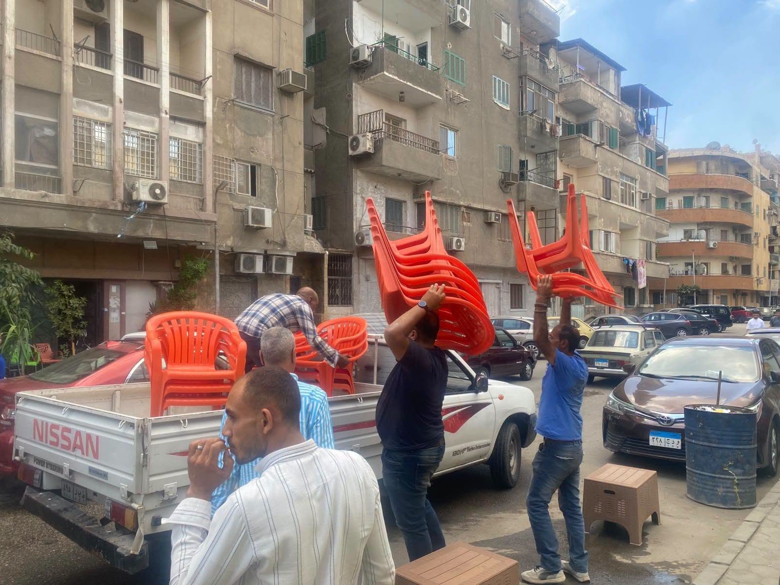 حملة لرفع الإشغالات بشارع متحف المنيل
