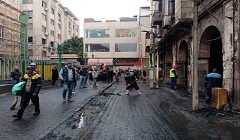 رفع الآثار المترتبة عن حريق عمارات الأوقاف