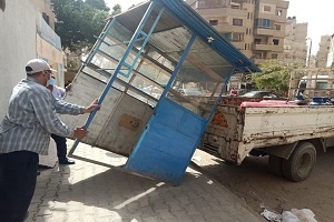حملة لرفع الاشغالات من بعض شوارع حي شرق مدينة نصر
