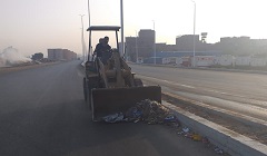متابعة اعمال تجريد وكنس ونظافة شارع الفحامات
