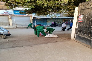 تكثيف حملات النظافه والتواجد الميداني بالحي