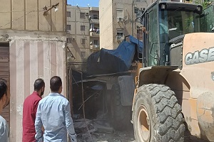 حملة مكبرة لرفع الاشغالات وغلق المحلات المخالفة بالسويسري ب