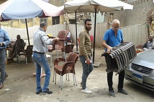 رفع الإشغالات من شوارع الحي