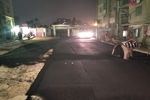 رصف محيط مزار شجرة مريم ومدرسة شجرة مريم بحي المطرية