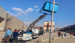 رفع كفاءة الانارة بشارع ال ٢٧ و نفق برتي