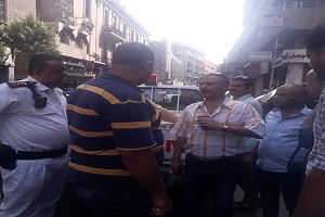 حملة لرفع الإشغالات بكلوت بك ونجيب الريحاني