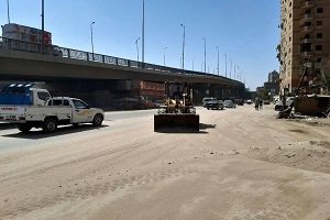 أعمال نظافة امام مقابر بركة الحاج وتجريد شارع المؤسسة