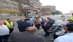 متابعة أعمال البدء فى الرصف والتطوير بنطاق الحي 