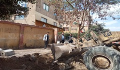 متابعة أعمال التطوير الجارية بالحي  