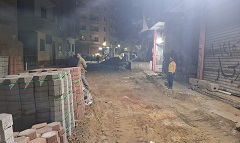 متابعة أعمال التطوير ورفع كفاءة الشوارع بنطاق الحي 