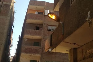 صيانة وانارة الاعمدة بشوارع الحي