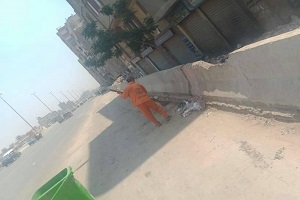 حملة لرفع القمامة والمخلفات من أعلى كوبرى الدائرى بالمرج الغربى