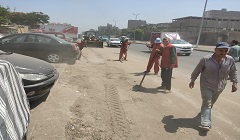 متابعة اعمال النظافة بنطاق الحي