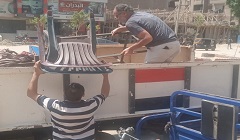 حملة لرفع الاشغالات ببعض الشوارع بالحي