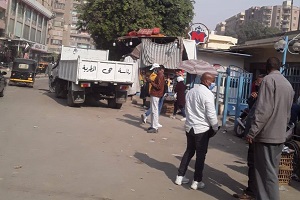 حملة لرفع الاشغالات بشارع بئر مريم وشارع الحرية 