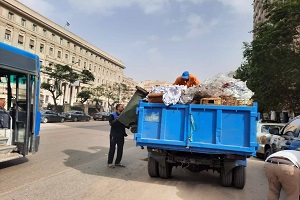 حملة لرفع الإشغالات من منطقة الإسعاف