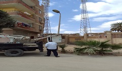 الارتقاء بمنظومة الانارة بشوارع وميادين الحي