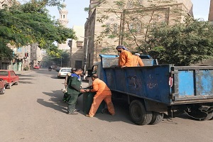 أعمال نظافة بالجمالية والدرب الأحمر