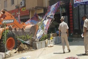 حمله لرفع الإشغالات بحي السيده زينب
