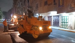 متابعة اعمال رصف بشارع لطفى النجار