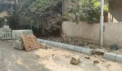 رفع كفاءة وتطوير رصيف بشارع قاسم امين 