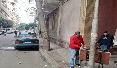 ازالة اشغالات شارع الخشاب بالحي 