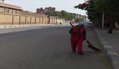 متابعة اعمال النظافة بنطاق الحى 