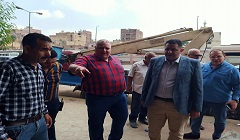 متابعة اعمال النظافة بالحي 