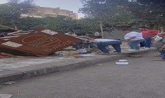 حملات لرفع الاشغالات ببعض شوارع الحي