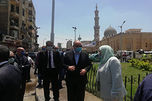 جولة السيد محافظ القاهرة لمتابعة أعمال التعقيم والتطهير تنفيذاً للإجراءات الإحترازية 