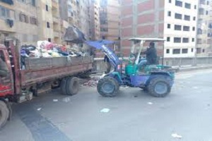 حملة نظافة من امام وحول سور شركة ايلجيكت بشارع التروللي