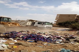 حملة نظافة في  شوارع الحي