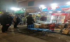 إزالة ورفع الاشغالات ببعض الشوارع بالحي