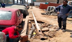 اعمال احلال وتجديد وصيانة وتركيب كشافات الإنارة امام اهالينا ٣