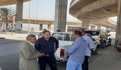 تفقد أعمال التطوير الجارية بشارع كورنيش النيل 