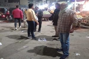 حملة مكبرة لرفع الاشغالات بميدان المطرية