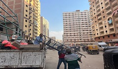 حملة لإزالة جميع الاشغالات بشارعي ٢٧ والترولي
