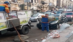 حملة لرفع مخلفات القمامة بميدان الجامع