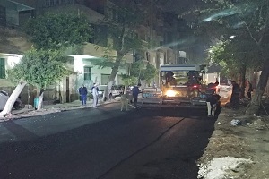أعمال رصف وإنشاء بالوعات جديدة