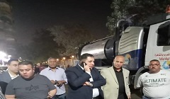 متابعة كسر ماسورة مياه بشارع وادى النيل 
