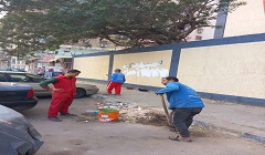 متابعه أعمال النظافة بنطاق الحى