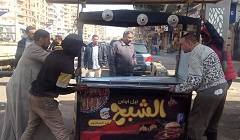 حملة لرفع الاشغالات بشارع حسن المأمون
