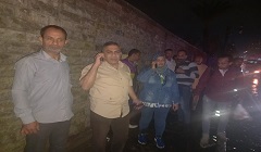 متابعة أعمال إزالة وشفط تراكمات مياه الأمطار بكورنيش النيل 
