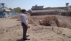 المرور  على الأعمال الإنشائية لمبنى الحى الجديد